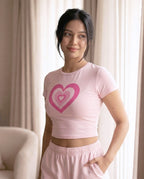 Pink Hearts Baby Tee