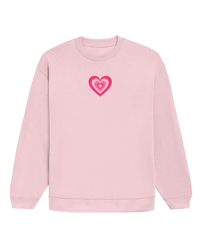 Hearts Embroided Oversized Sweatshirt