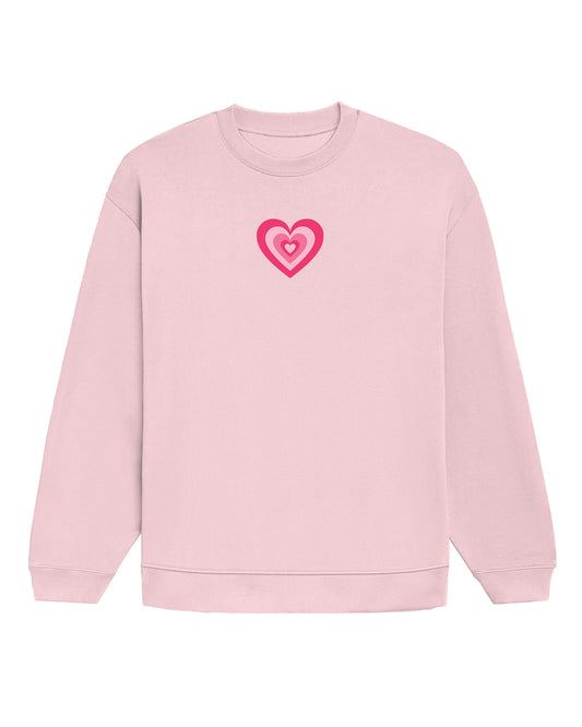 Hearts Embroided Oversized Sweatshirt